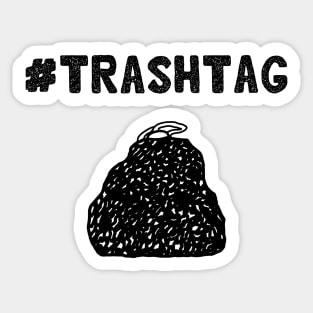 Trashtag hand draw design Sticker